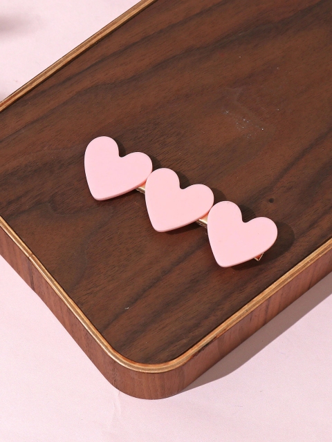 

Pipa Bella Women Pink Hearts Gold Hair Pin