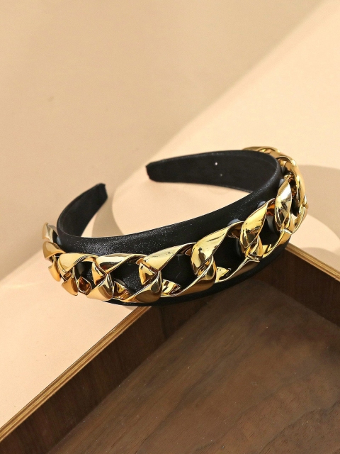 

Pipa Bella Women Black & Gold-Toned Hairband