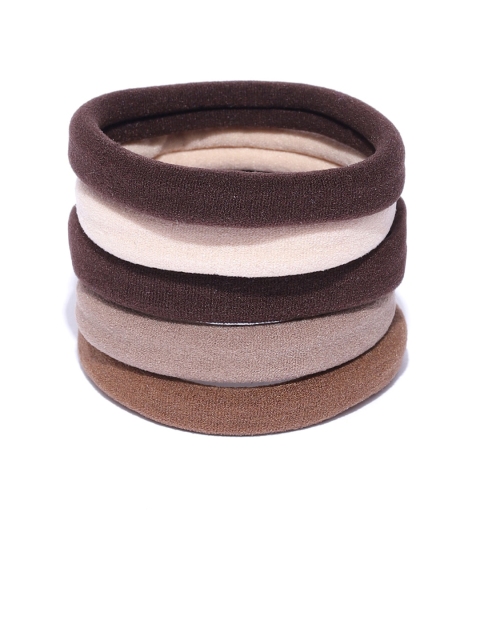 

Pipa Bella Women Set of 5 Ponytail Holders, Brown