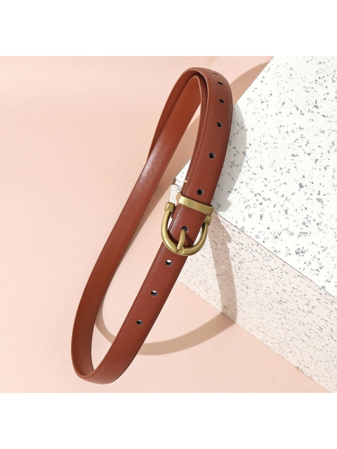 

Pipa Bella Women Brown Textured Semi-round Buckle Belt