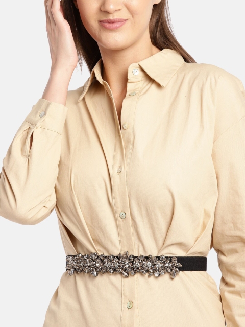 

Pipa Bella Women Black Embellished Wide Belt