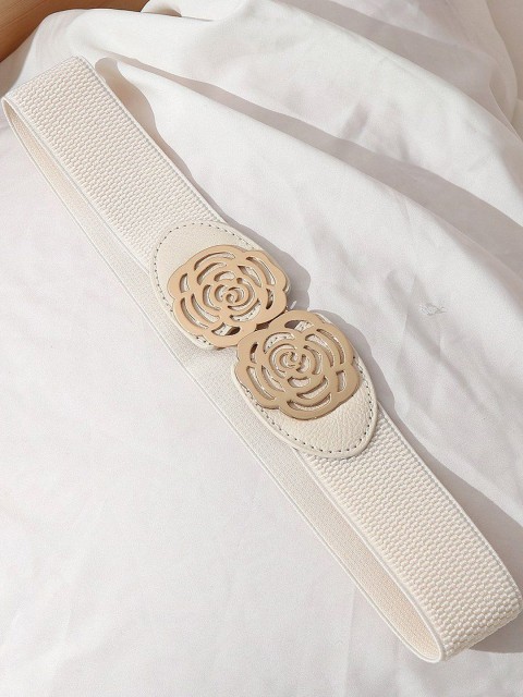 

Pipa Bella Women Off White & Golden Textured Belt