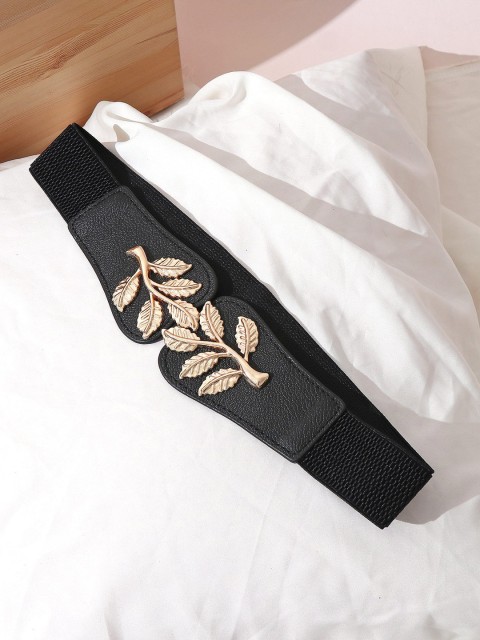 

Pipa Bella Women Black Leaf Buckle Belt