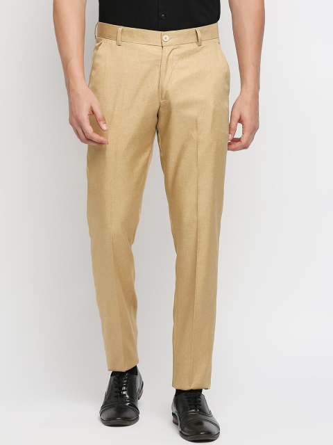 

Solemio Men Beige Relaxed Formal Trousers