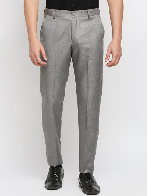 

Solemio Men Grey Relaxed Formal Trousers