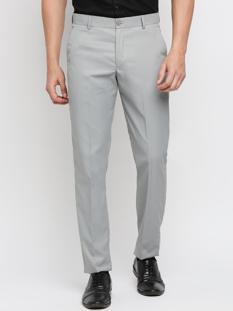 

Solemio Men Grey Relaxed Trousers