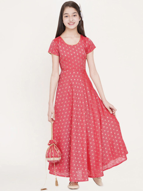 

titliyan Red Ethnic Motifs Ethnic Maxi Dress