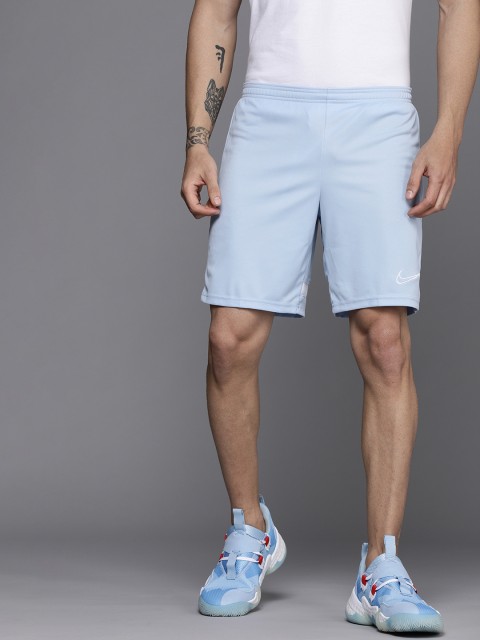 

Nike Men Marine Blue & White Colourblocked Mid Rise Football Shorts
