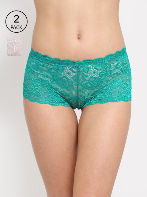 

Friskers Women Pack of 2 Self Design Hipster Briefs O-330-02-36-S, White