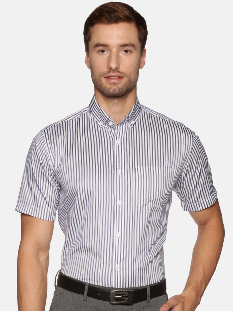 

DON VINO Men White Relaxed Striped Formal Shirt