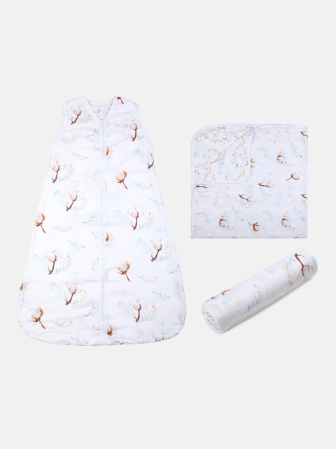 

Softsens Kids Set Of 3 White Baby Apparel Gift Set