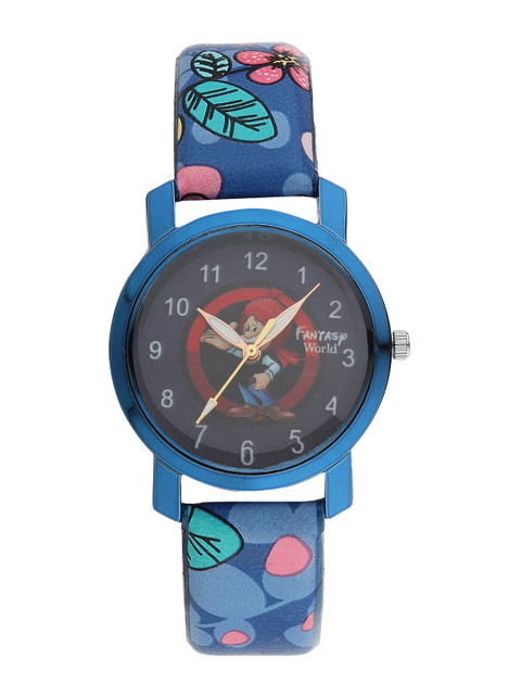 

Fantasy World Unisex Kids Multicoloured Printed Dial & Multicoloured Leather Textured Straps Analogue Watch, Multi