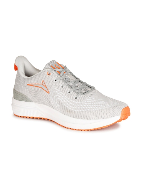 

JQR Men Grey & Orange Mesh Running Shoes