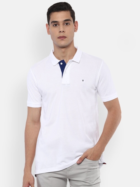 

Van Heusen Sport Men White Polo Collar Cotton T-shirt