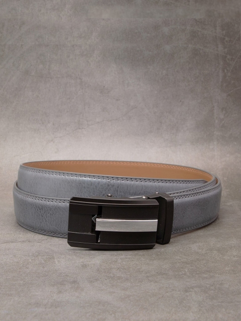 

BANGE Men Blue Textured Leather Formal Belt