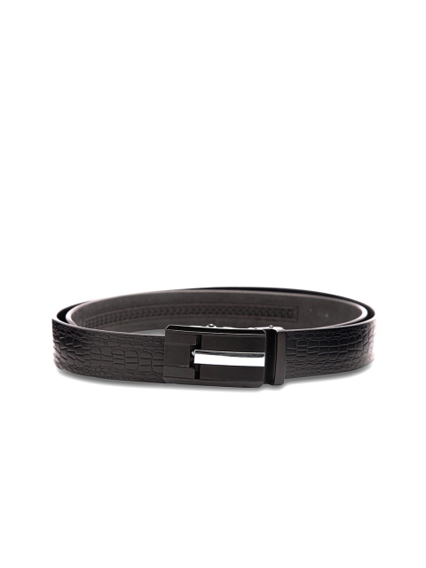 

BANGE Men Black Textured Leather Formal Belt