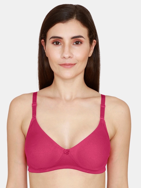 

Rosaline by Zivame Pink Non Padded & Non Wired Solid Bra