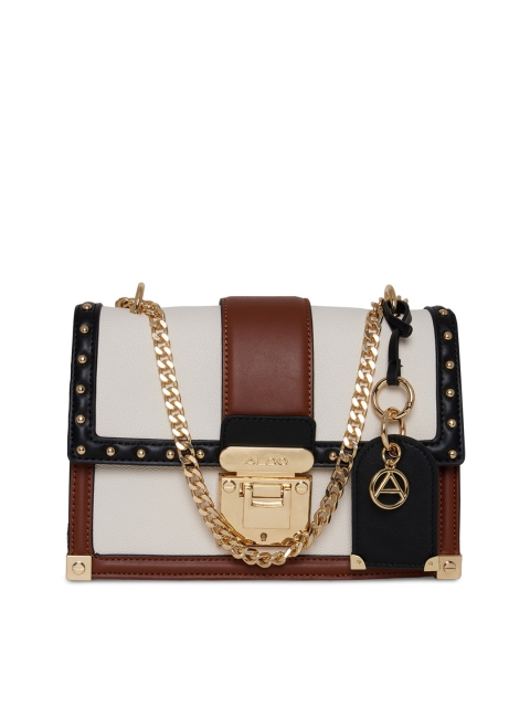 

ALDO Brown Colourblocked Structured Sling Bag
