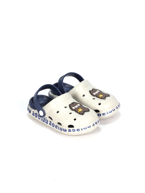 

Lil Lollipop Unisex Kids Grey & Blue Printed Rubber Clogs