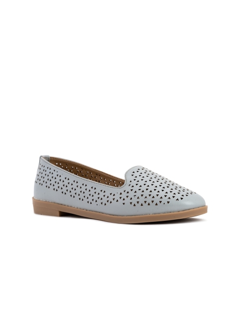 

Khadims Women Grey Perforations Slip-On Sneakers