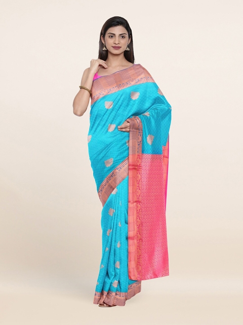 

Pothys Blue & Pink Woven Design Zari Art Silk Saree