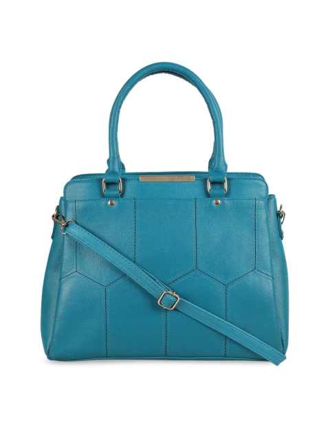

SASSAFRAS Turquoise Blue Textured PU Structured Handheld Bag