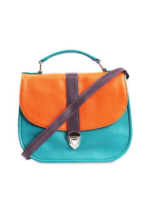 

SASSAFRAS Turquoise Blue PU Structured Satchel