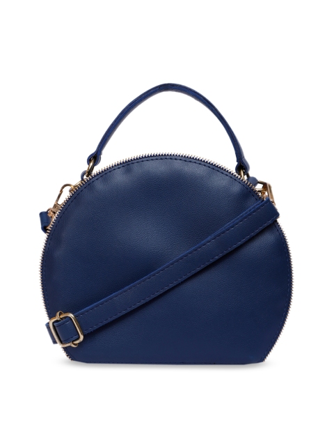 

SASSAFRAS Blue PU Structured Handheld Bag with Tasselled