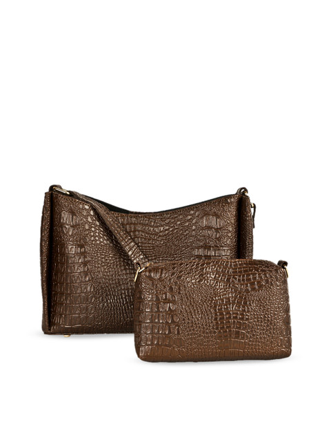 

SASSAFRAS Brown Textured PU Oversized Shopper Shoulder Bag