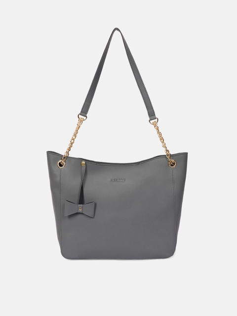

SASSAFRAS Grey PU Structured Shoulder Bag