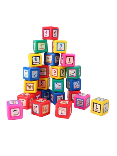 

UNITED AGENCIES Kids Set Of 24 Intelligent Alphabet Blocks Toys, Multi