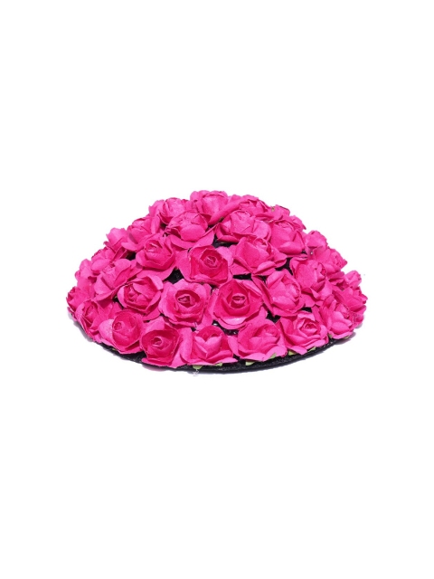 

Priyaasi Women Pink Roses Hair Bun Cover Accessory Set