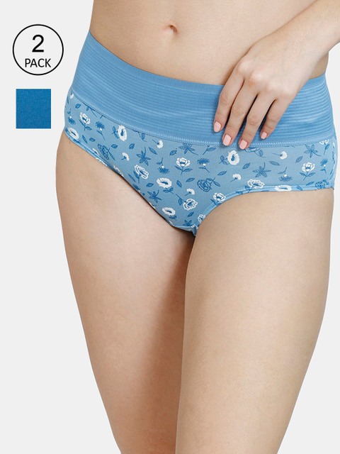 

Zivame Women Pack Of 2 Assorted High-rise Hipster Briefs