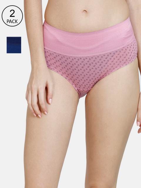 

Zivame Women Pack Of 2 Assorted Hipster Briefs