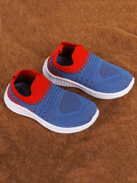 

FEETWELL SHOES Unisex Kids Blue Slip-On Sneakers