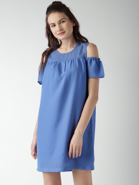 

Mast & Harbour Women Blue Solid A-Line Dress