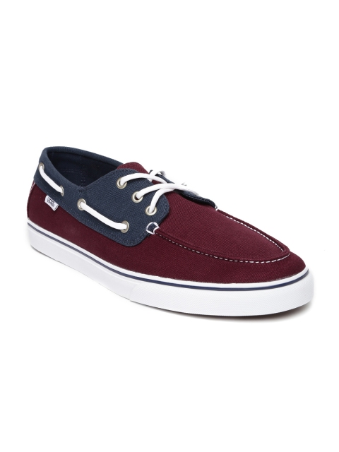 

Vans Men Burgundy Colourblocked Boat Shoes
