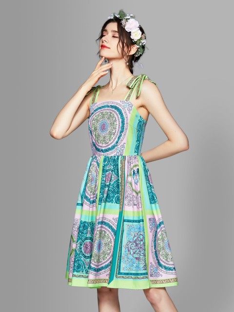 

JC Collection Women Green Ethnic Motifs Dress