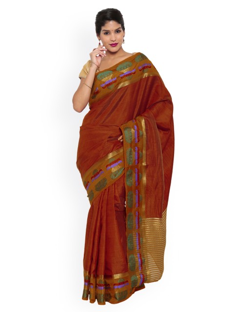 

Mimosa Maroon Kanjeevaram Tussar Art Silk Traditional Saree
