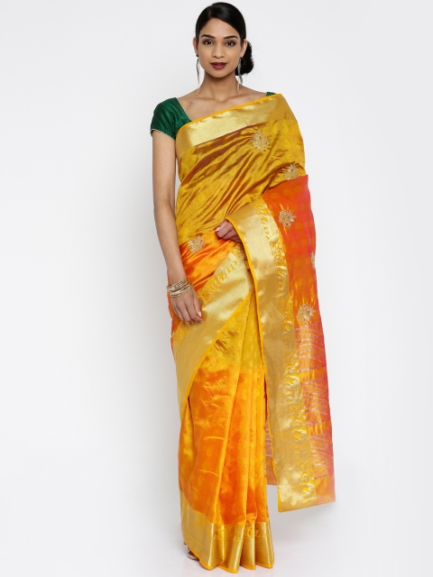 

KUBERAN Yellow Traditional Saree