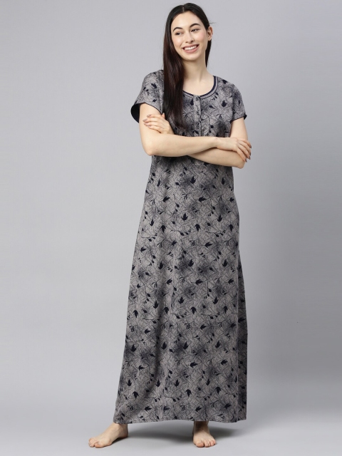 

GOLDSTROMS Navy Blue Printed Maxi Nightdress