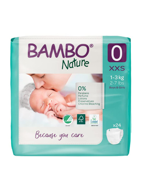 

Bambo Nature Nature Eco-friendly Tape Diapers with Wetness Indicator, White