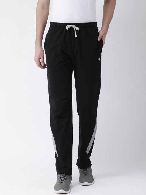 

Club York Men Black Solid Straight-Fit Track Pants