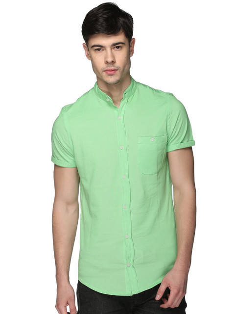 

Club York Men Green Cotton Casual Shirt