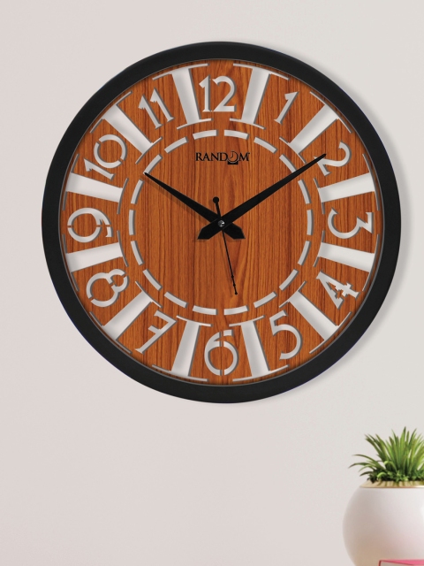 

RANDOM Brown & Black Contemporary Wall Clock