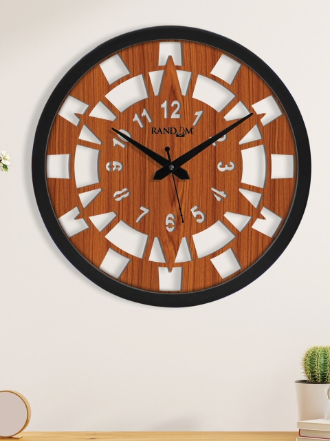 

RANDOM Brown & Black Contemporary Wall Clock