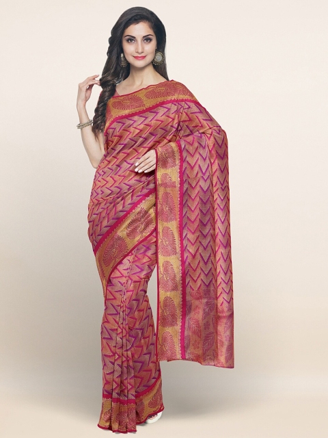 

Pothys Purple & Pink Woven Design Zari Art Silk Saree