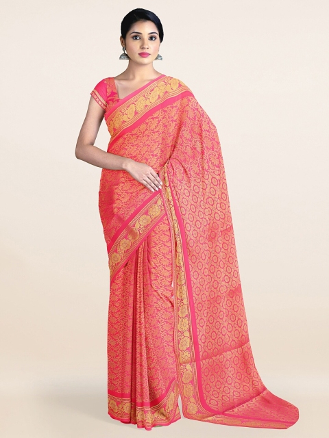 

Pothys Pink Woven Design Art Silk Saree