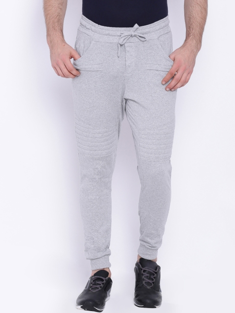 

Campus Sutra Grey Melange Track Pants