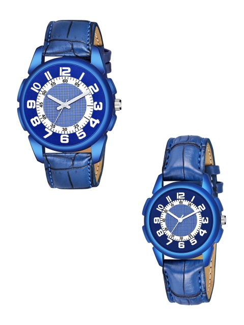 

HAPPY KHAJANA Blue Couple Watch Gift Set